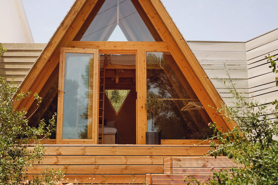 a-frame-3 cabin at Tiny Whale Surf lodge