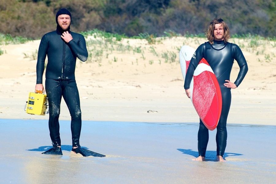 two surfers on a movie