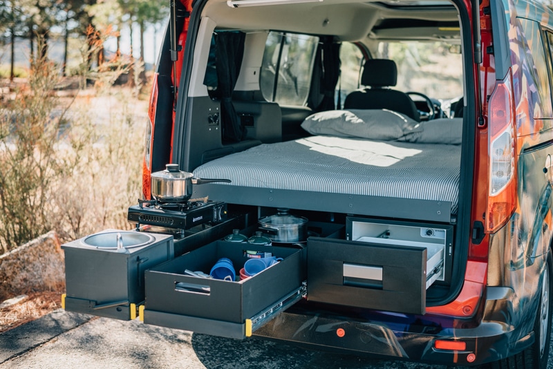 camper bed setup