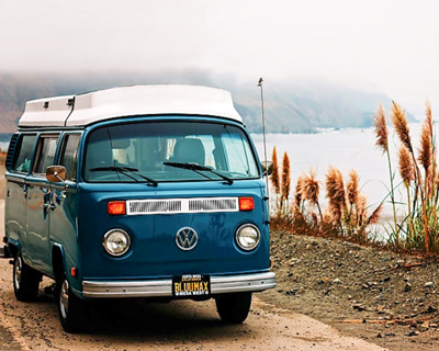 campervan roundup article blue vintage vw bus