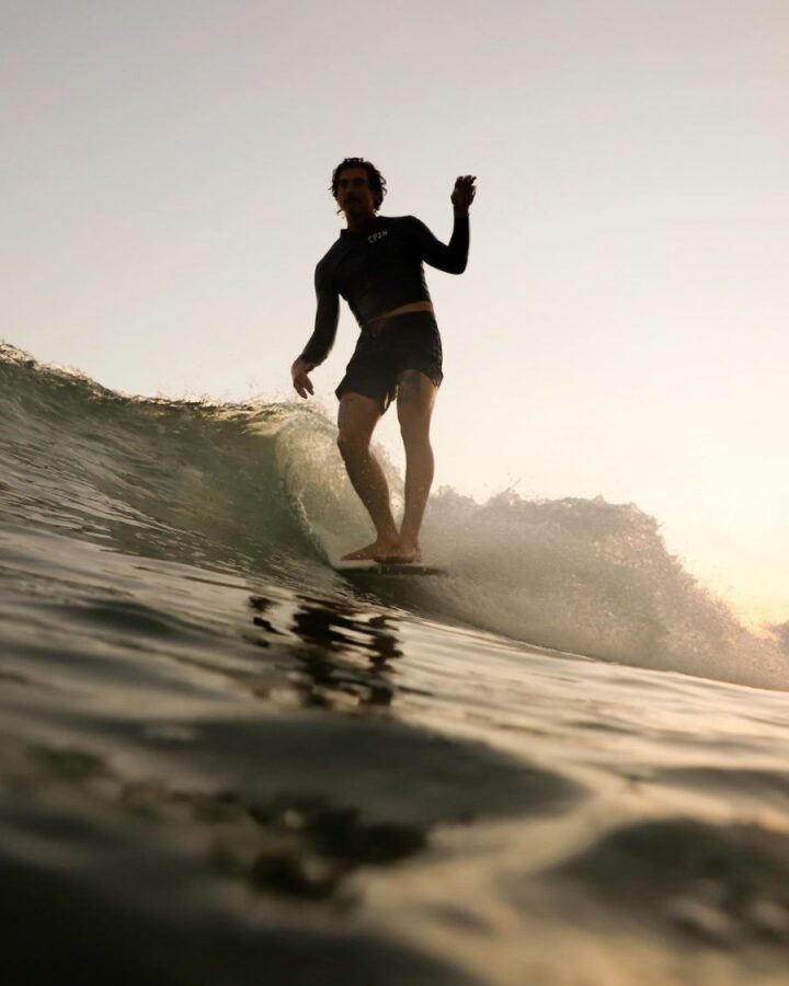 man surfing in the ocean
