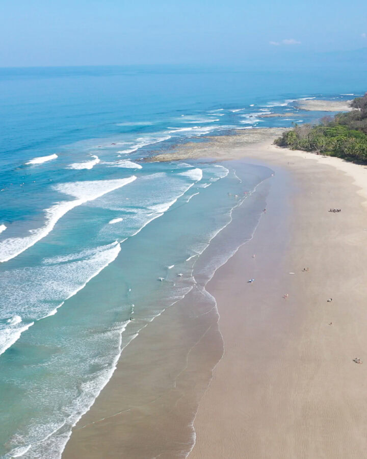 beautiful drone photo of corporate surf retreat beach destination