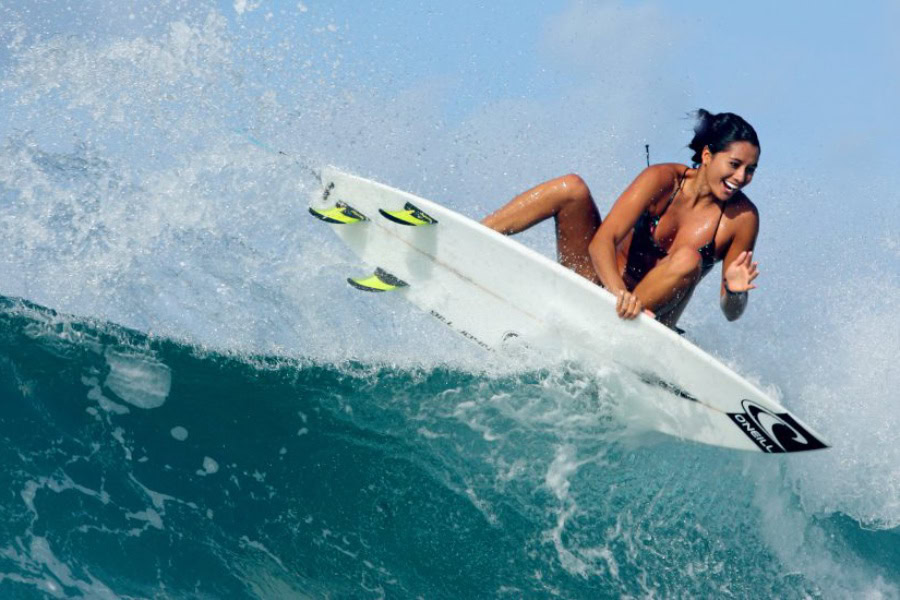 well-known pro female surfer