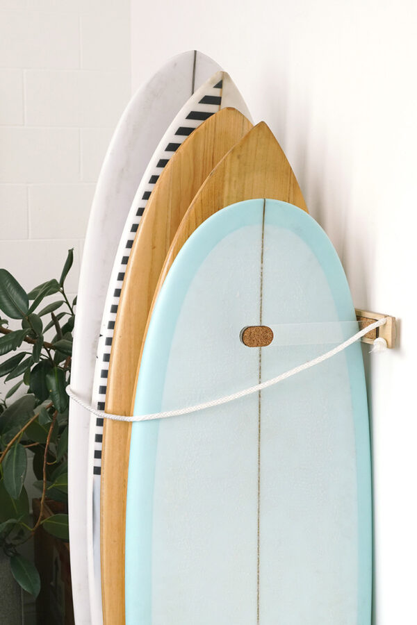 gnarwall multi surfboard rack with rope around boards