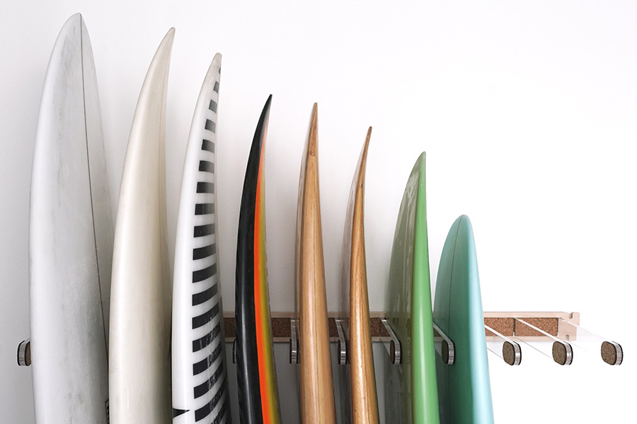 gnarwall vertical multi surfboard rack with boards