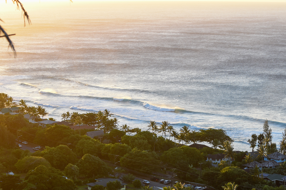 north shore oahu pillbox sunset photo