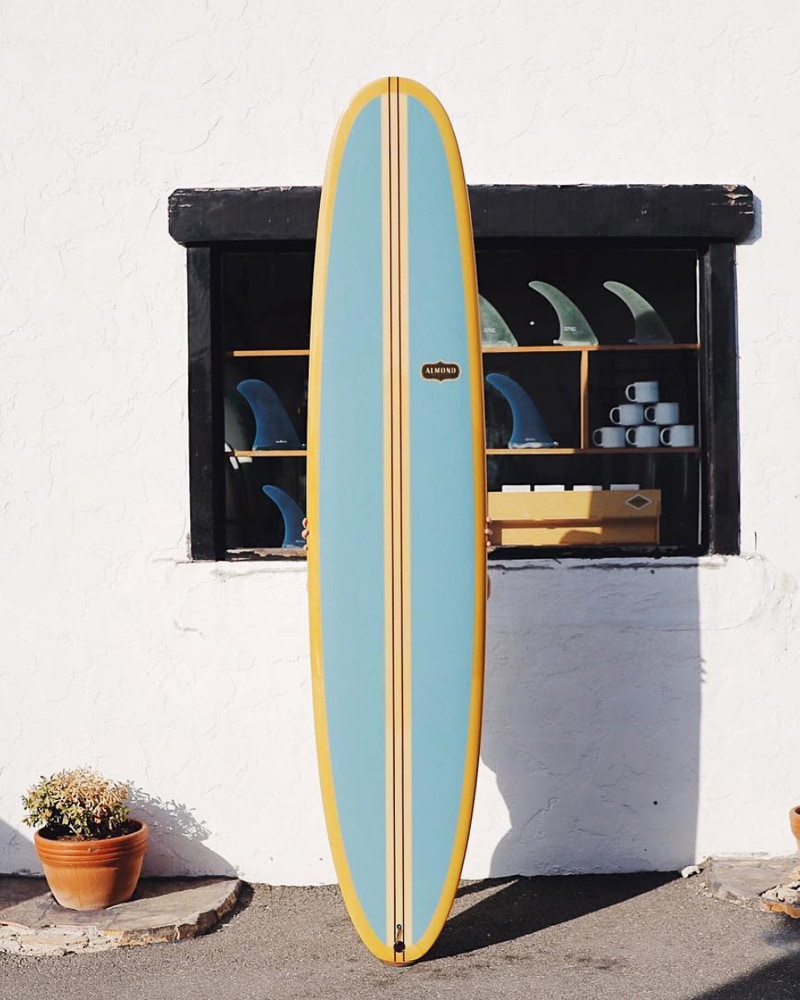 longboard surfboard almond