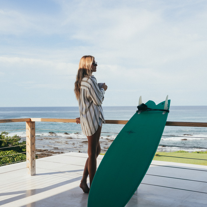 luxury surf vacation balcony view