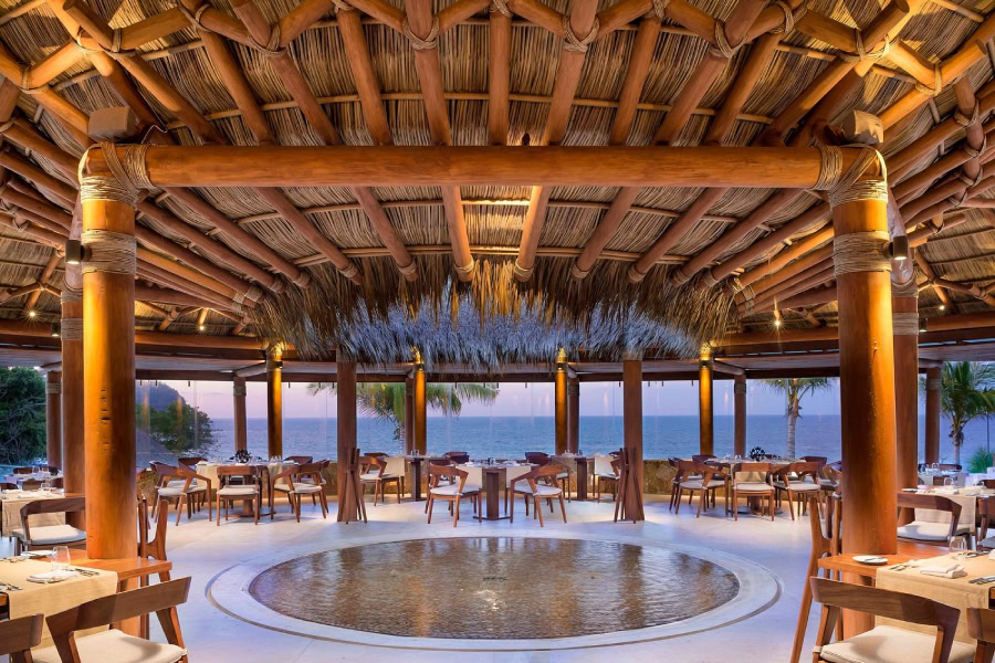 luxury restaurant with oceanview