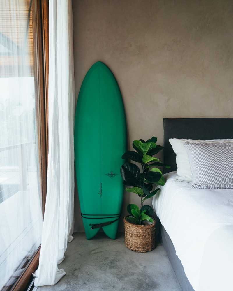 green fish in bedroom