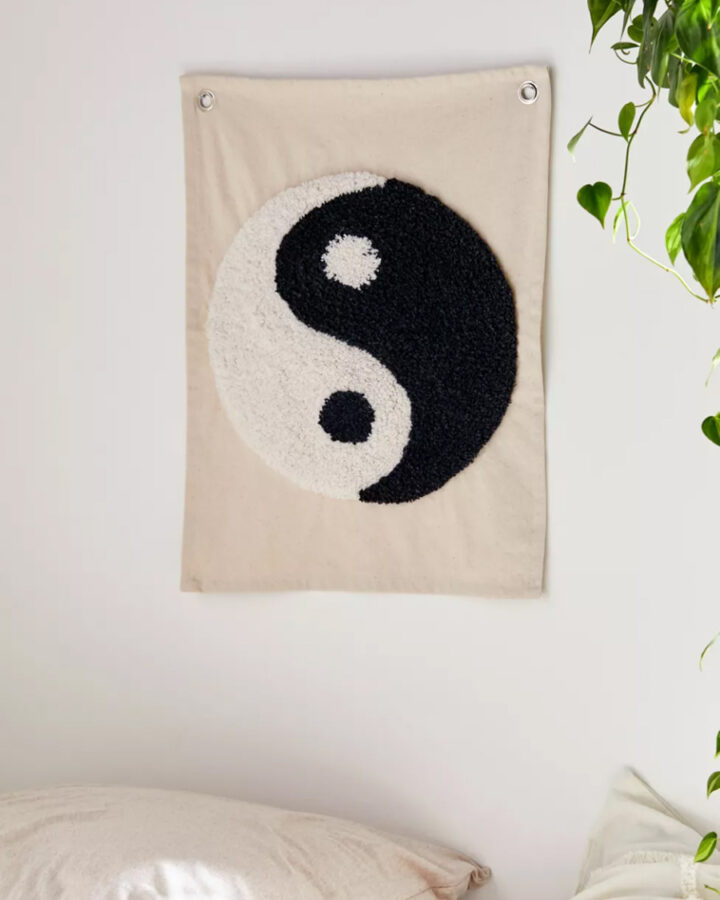 Surf art - yin yang wall hanging