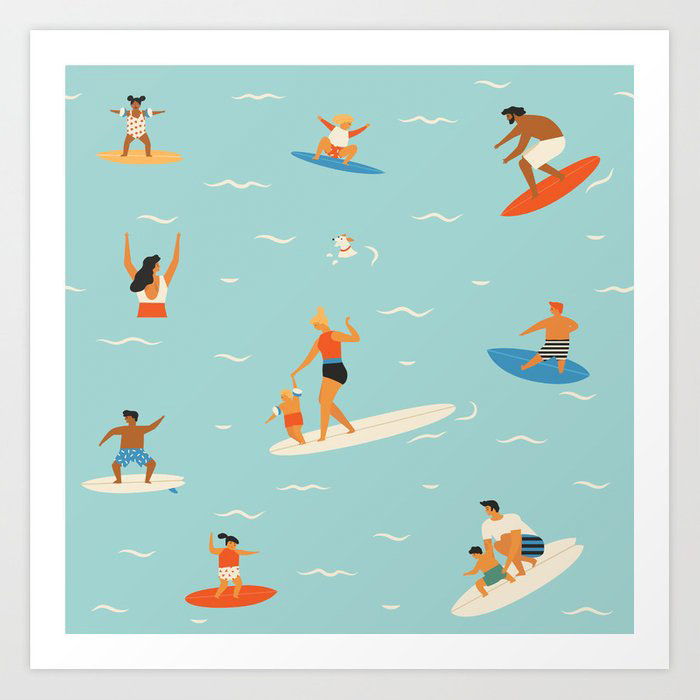Surf Art for kids room