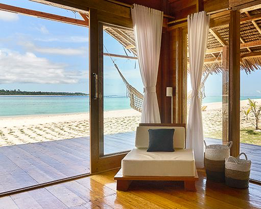 beachfront bungalow at surf resort