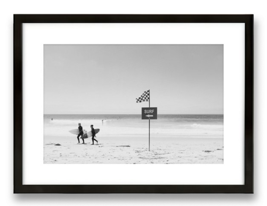 Black and white surf photography print