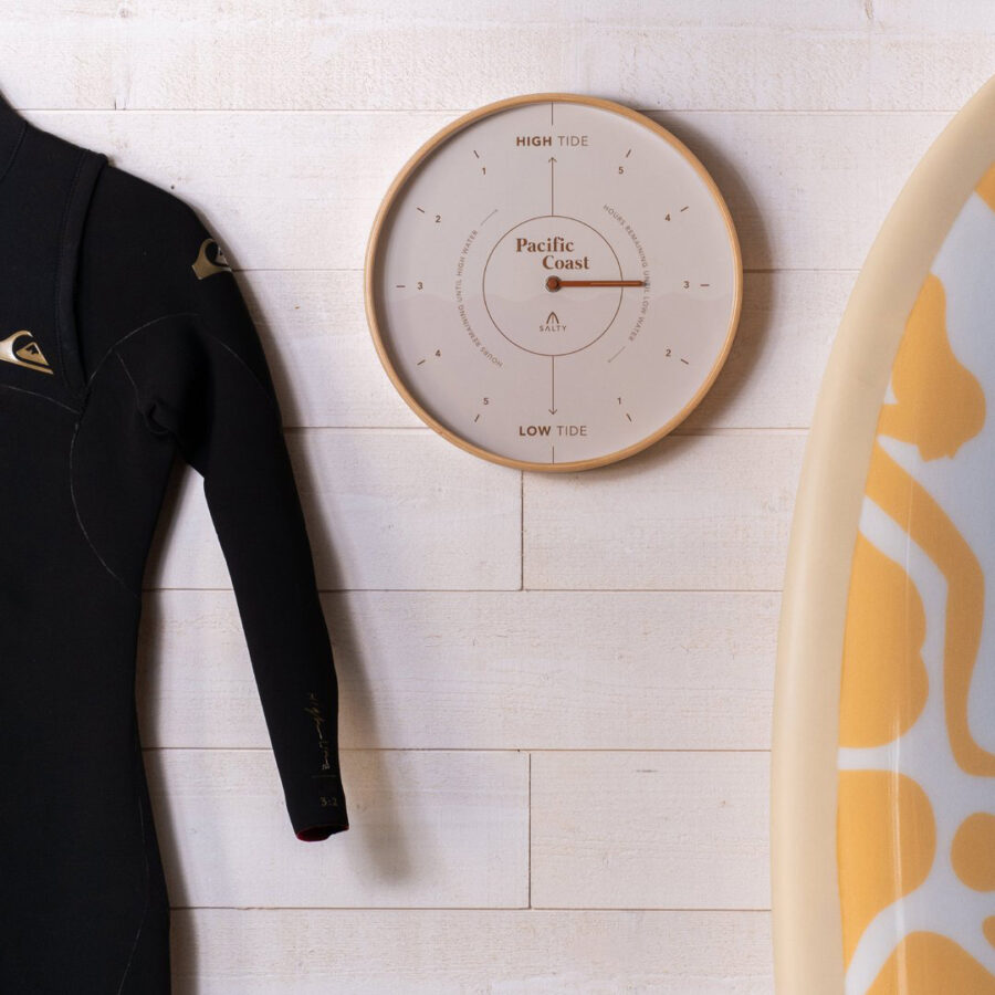 Modern Pacific Coast tide clock - surf room decor