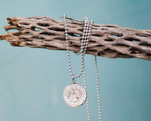 surfer necklace / St. Christopher Medal