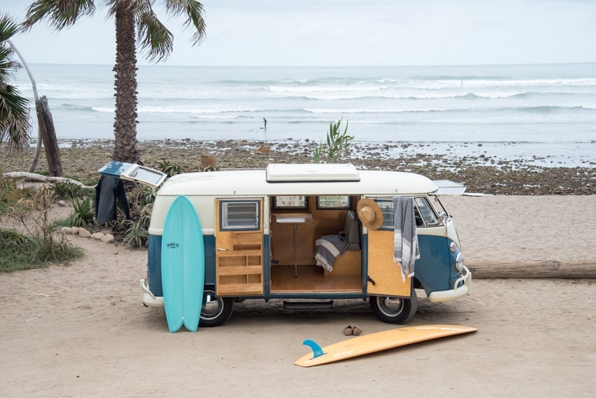 surfing california