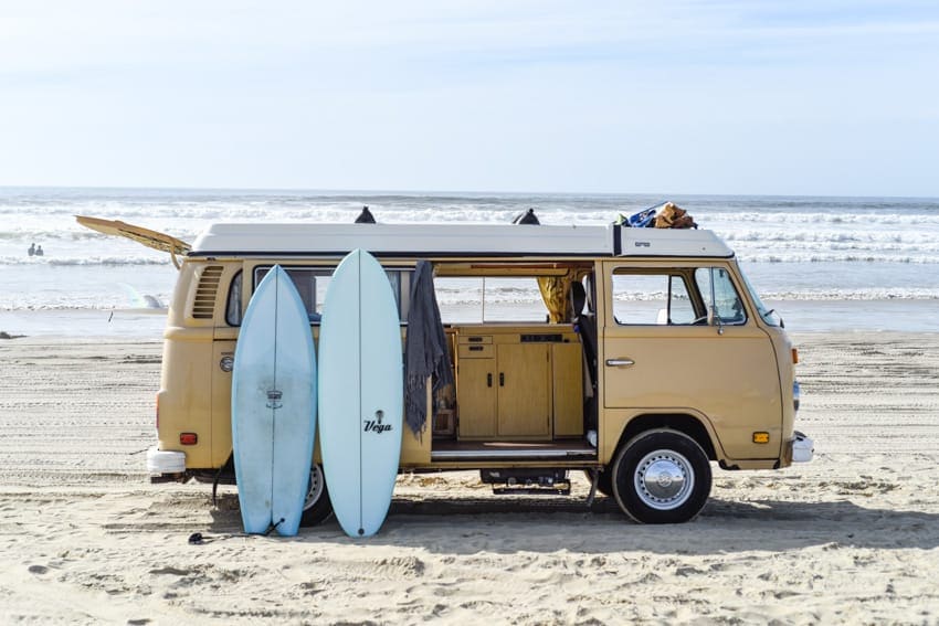 surfing california