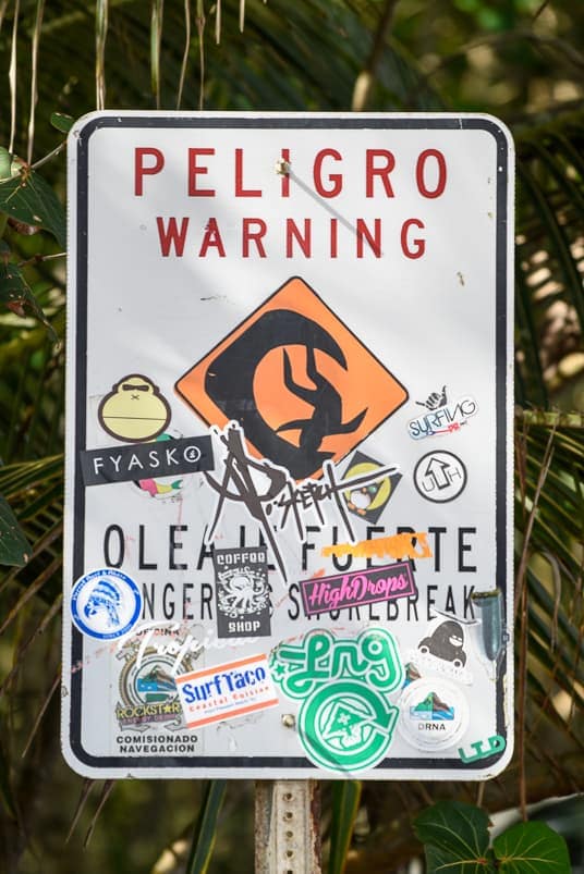 surfing puerto rico danger sign
