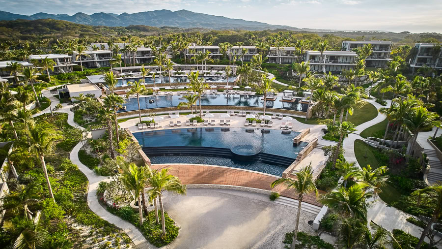 Susurros del Corazon Review / aerial view of at luxury resort in Punta de Mita, Mexico