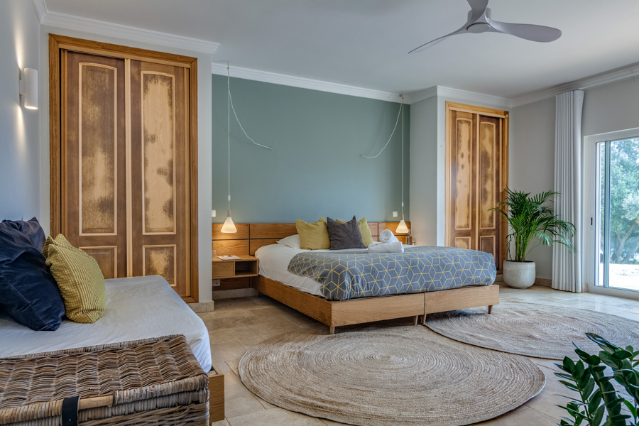 Private room at Tent accommodation at Tiny Whale Surf Camp in Portugal.