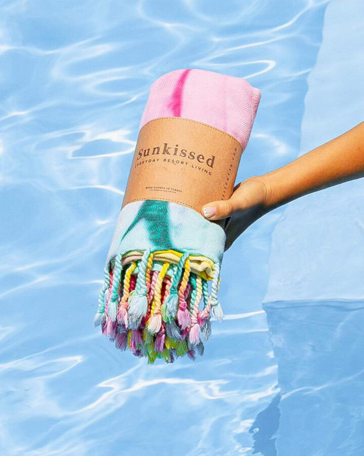 tie dye beach towel
